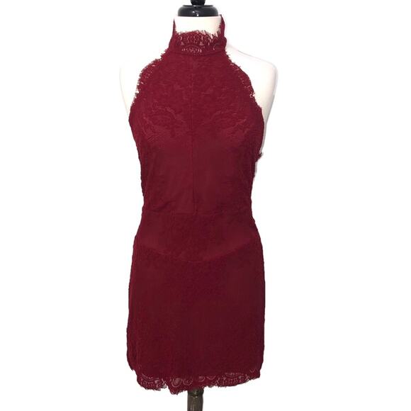 Free People Harper Lace Halter Minidress Medium NWT - Picture 3 of 11